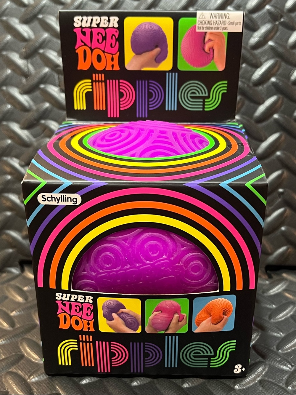 Super NeeDoh Ripples Fidget Ball Squishy Purple